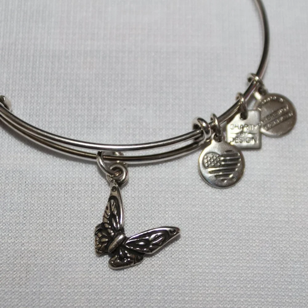 Alex and Ani Sterling Silver Butterfly Bracelet